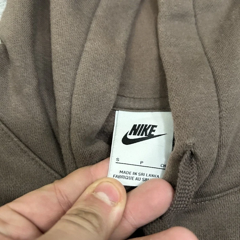 Nike Hoodie Mens Small Brown Sportswear‎ Club Fleece Pullover Sweatshirt BV2654